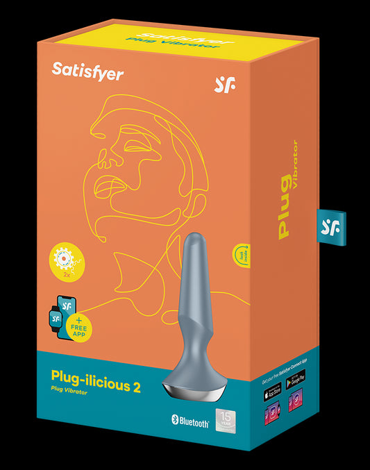 Satisfyer - Plug-ilicious 2 - Vibrating Anal Plug - Grey - UABDSM