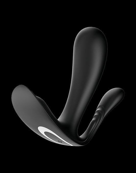 Satisfyer - Top Secret+ - Wearable Vibrator With Anal Stimulator - Black - UABDSM