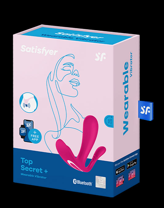 Satisfyer - Top Secret+ - Wearable Vibrator With Anal Stimulator - Pink - UABDSM