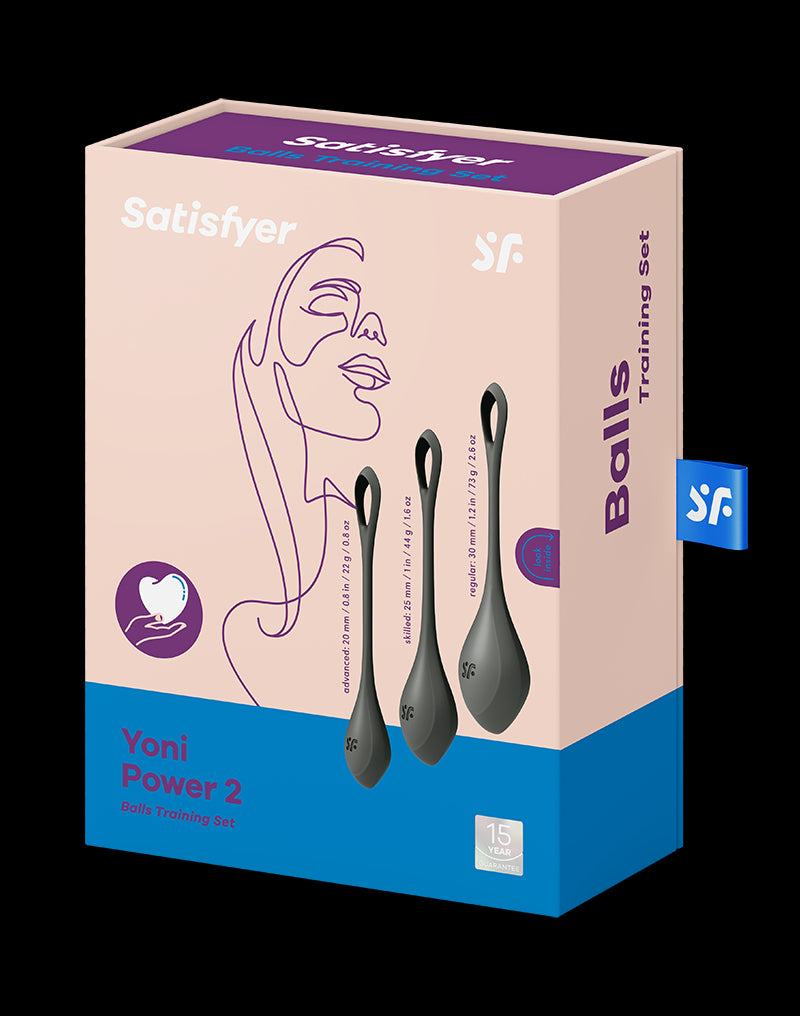 Satisfyer - Yoni Power 2 - Kegel Balls Set - Black - UABDSM