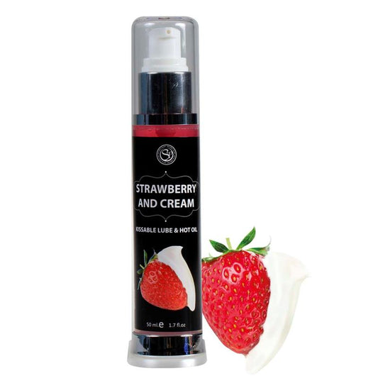 Secret Play Hot Effect Strawberry with Cream Lubricant 50 ml - UABDSM