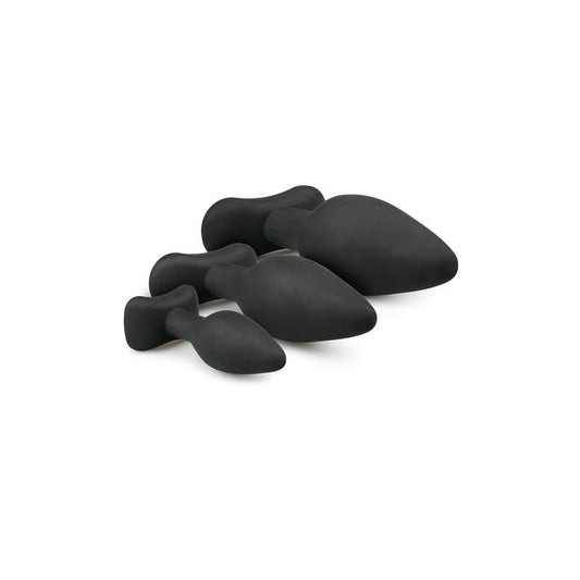 Set 3 Plugs Silicone - Black - UABDSM