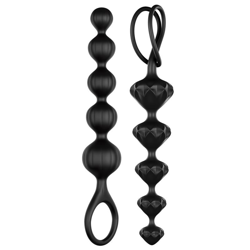 set of 2 Anal Beads Black - UABDSM