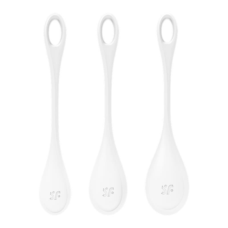 Set of 3 Pelvic Floor Balls Yoni Power 1 White - UABDSM