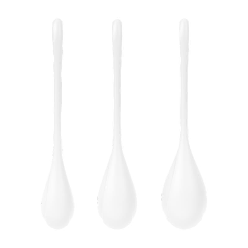 Set of 3 Pelvic Floor Balls Yoni Power 1 White - UABDSM