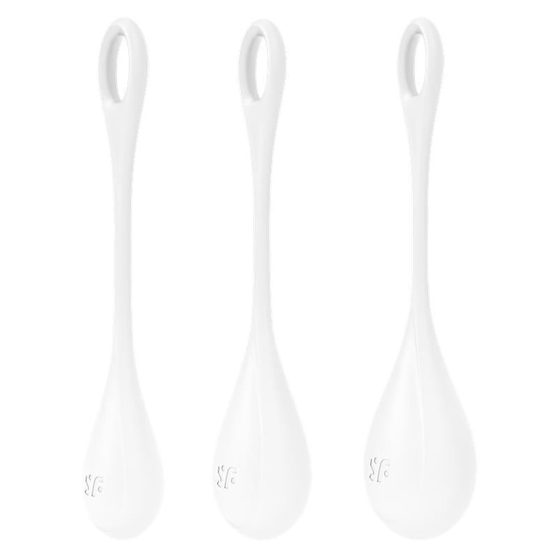 Set of 3 Pelvic Floor Balls Yoni Power 1 White - UABDSM