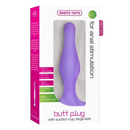 Shots Toys Plug with Suction Cup Largue Purple - UABDSM
