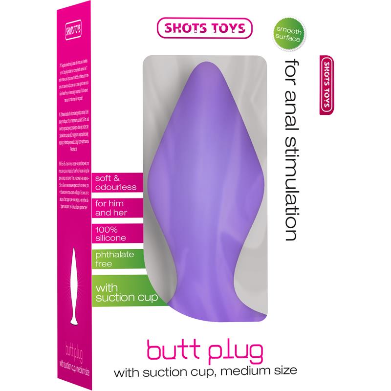 Shots Toys Plug with Suction Cup Medium Purple - UABDSM