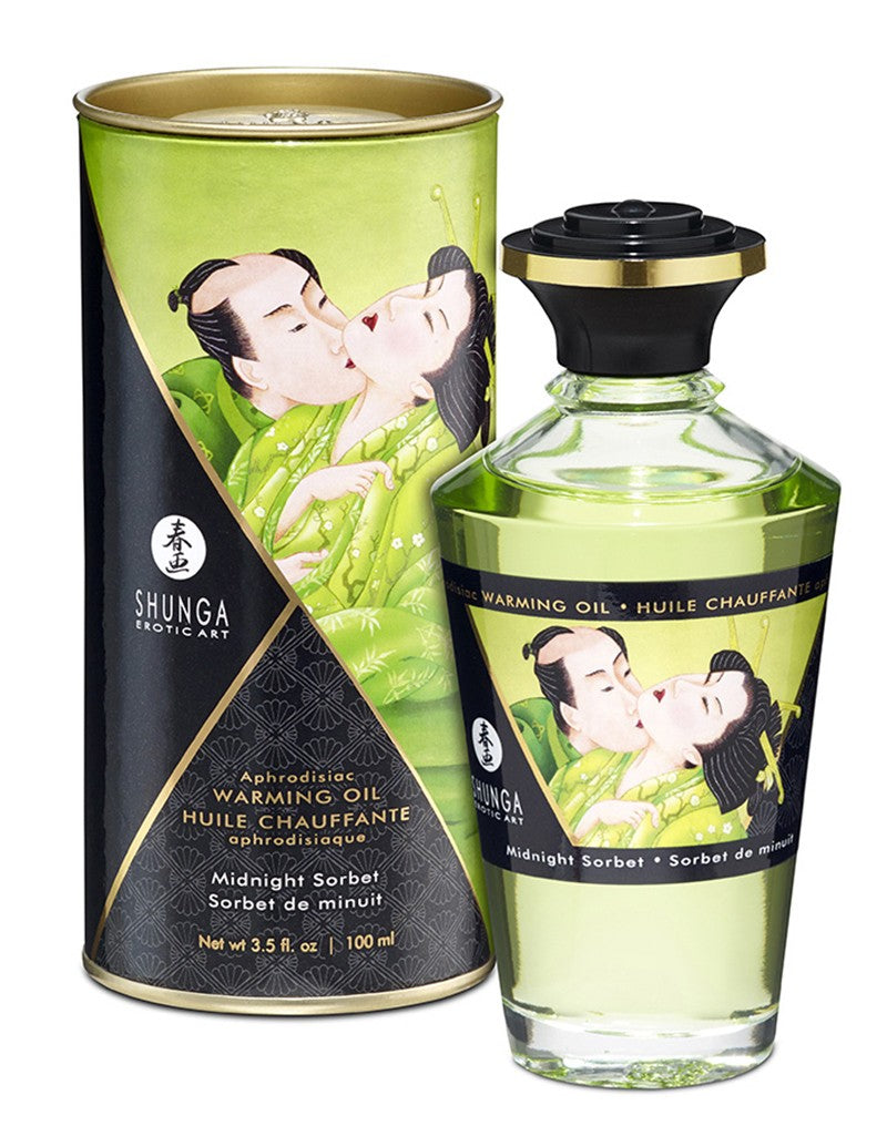 Shunga - Aphrodisiac Warming Oil - Midnight Sorbet 100 Ml. - UABDSM