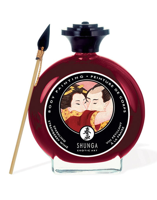 Shunga - Body Paint - Strawberry Wine 100 Ml. - UABDSM