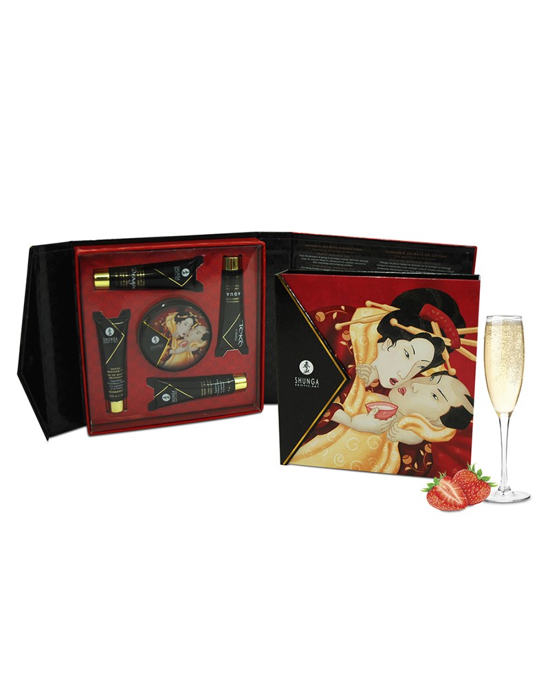 Shunga - Geisha Secret Kit Sparkling Wine Strawberry - UABDSM