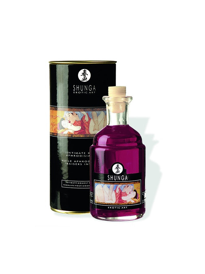 Shunga - Intimate Kisses Warming Oil - Raspberry Feeling 100 Ml. - UABDSM