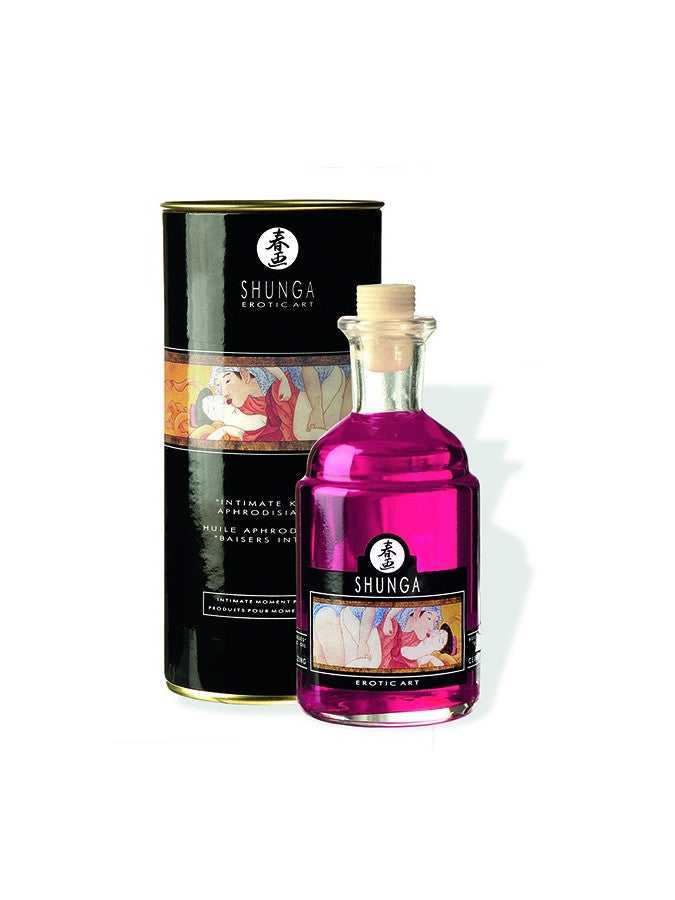 Shunga - Intimate Kisses Warming Oil - Strawberry Wine 100 Ml. - UABDSM