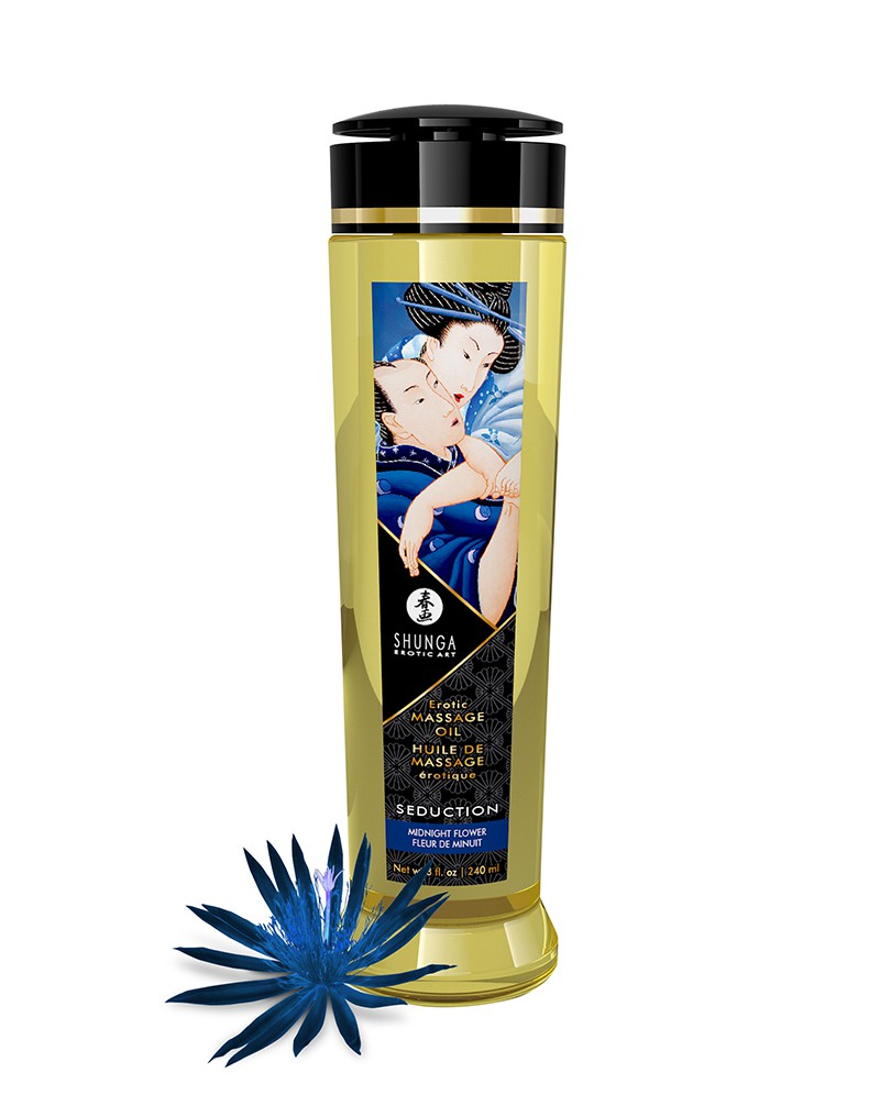 Shunga - Massage Oil - Seduction Midnight Flower - 240 Ml - UABDSM