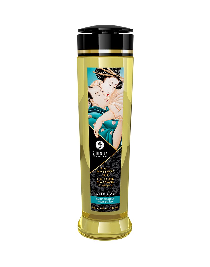 Shunga - Massage Oil - Sensual Island Flowers - 240 Ml - UABDSM