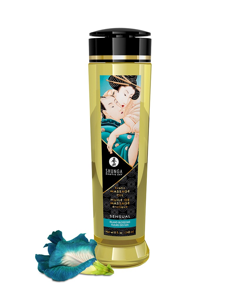 Shunga - Massage Oil - Sensual Island Flowers - 240 Ml - UABDSM