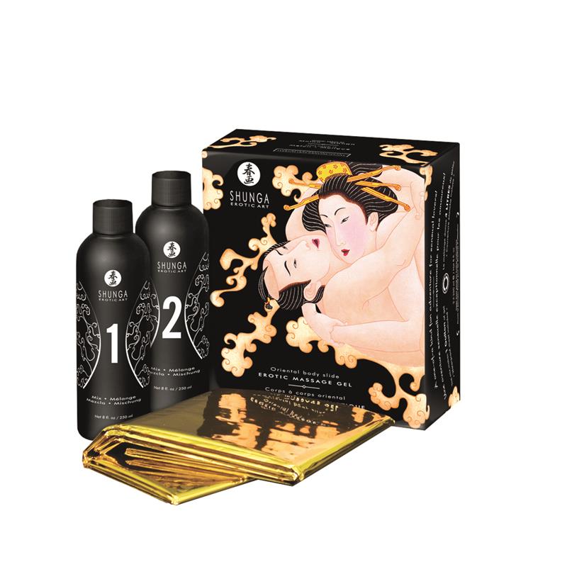 Shunga Massaje Gel Kit Melon and Mango Aroma - UABDSM