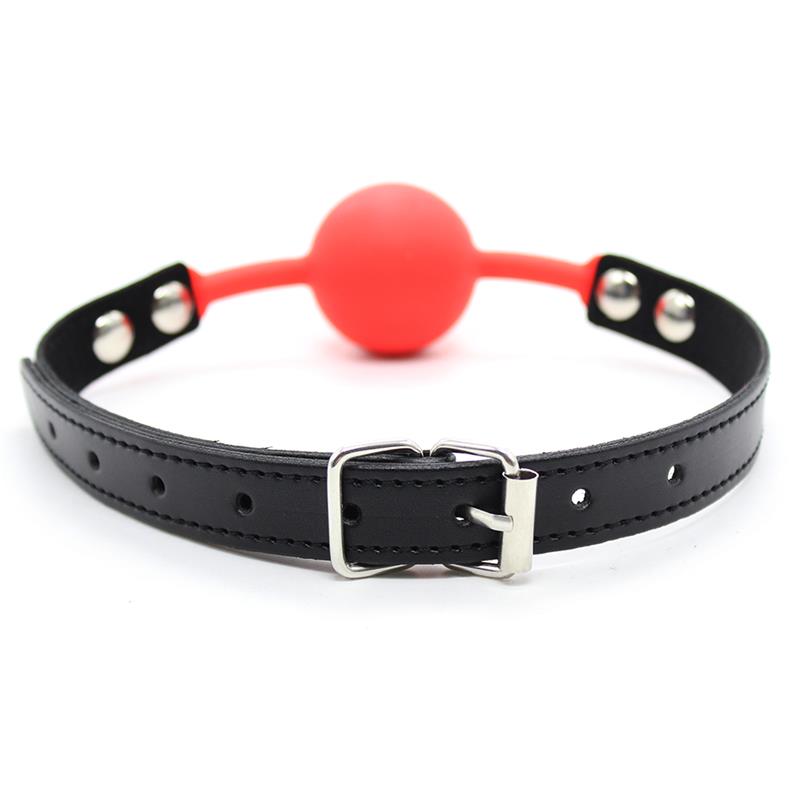 Silicone Ball Gag 4 cm Black/Red - UABDSM
