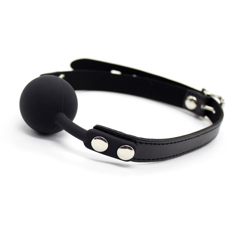 Silicone Ball Gag 4 cm Adjustable Black - UABDSM