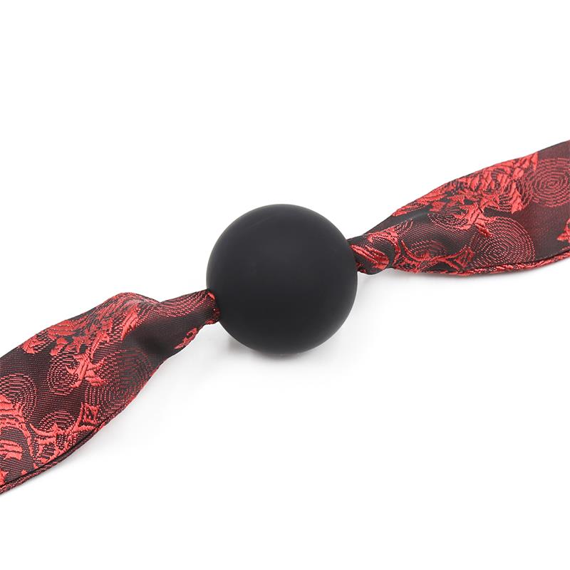 Silicone Ball Gag Red/Black - UABDSM