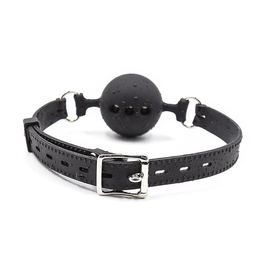Silicone Breathable Ball Gag 5 cm Size L Black - UABDSM