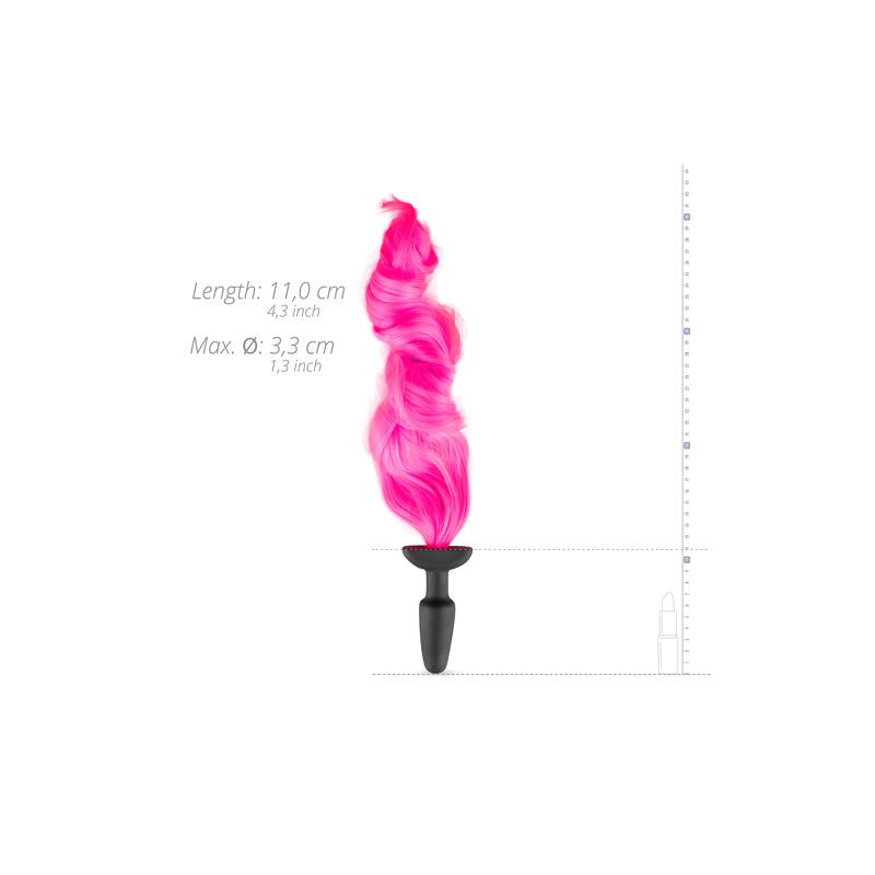 Silicone Butt Plug With Tail - Pink - UABDSM