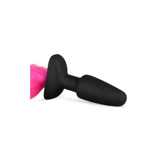 Silicone Butt Plug With Tail - Pink - UABDSM