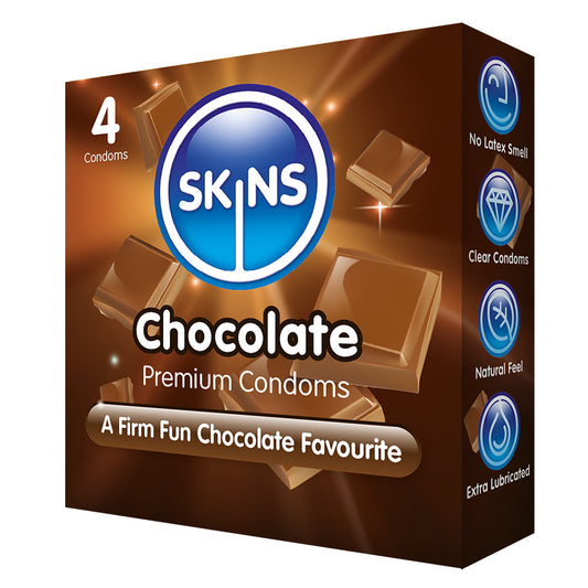 Skins Condoms Chocolate 4 Pack International 1 - UABDSM