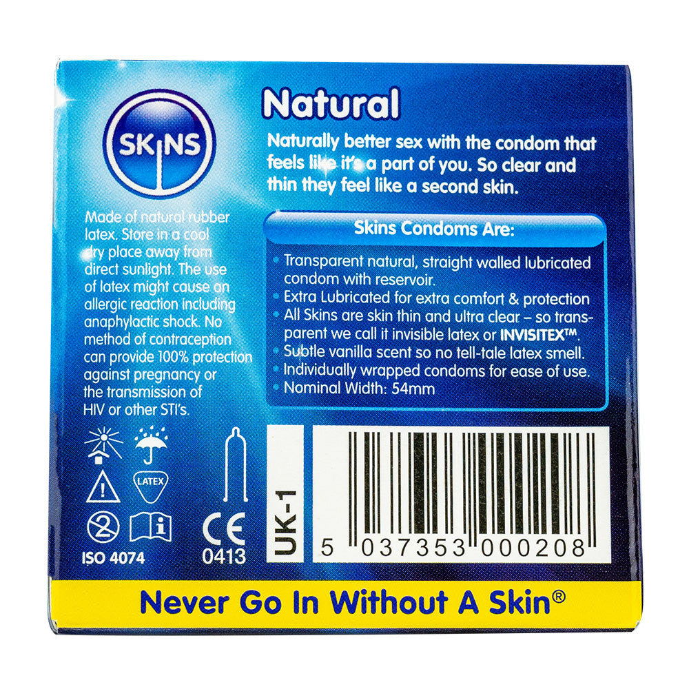 Skins Condoms Natural 4 Pack - UABDSM