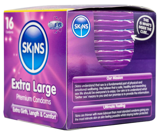 Skins Condoms Extra Large Cube 16 Pack - International 1 - UABDSM