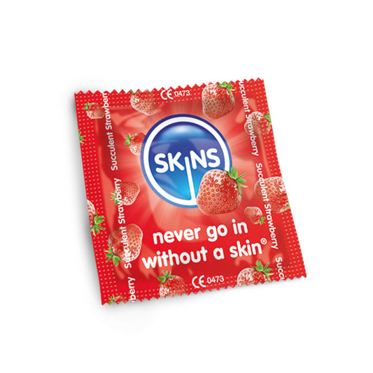Skins Condoms Strawberry Flavour FOIL. (BAG 500) - UABDSM
