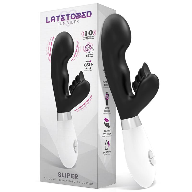 Sliper Rabbit Vibe Silicone Black - UABDSM