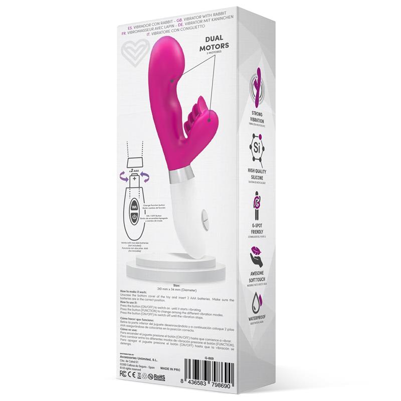 Sliper Rabbit Vibe Silicone Pink - UABDSM