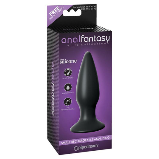 Small Rechargeable Butt Plug Black - UABDSM