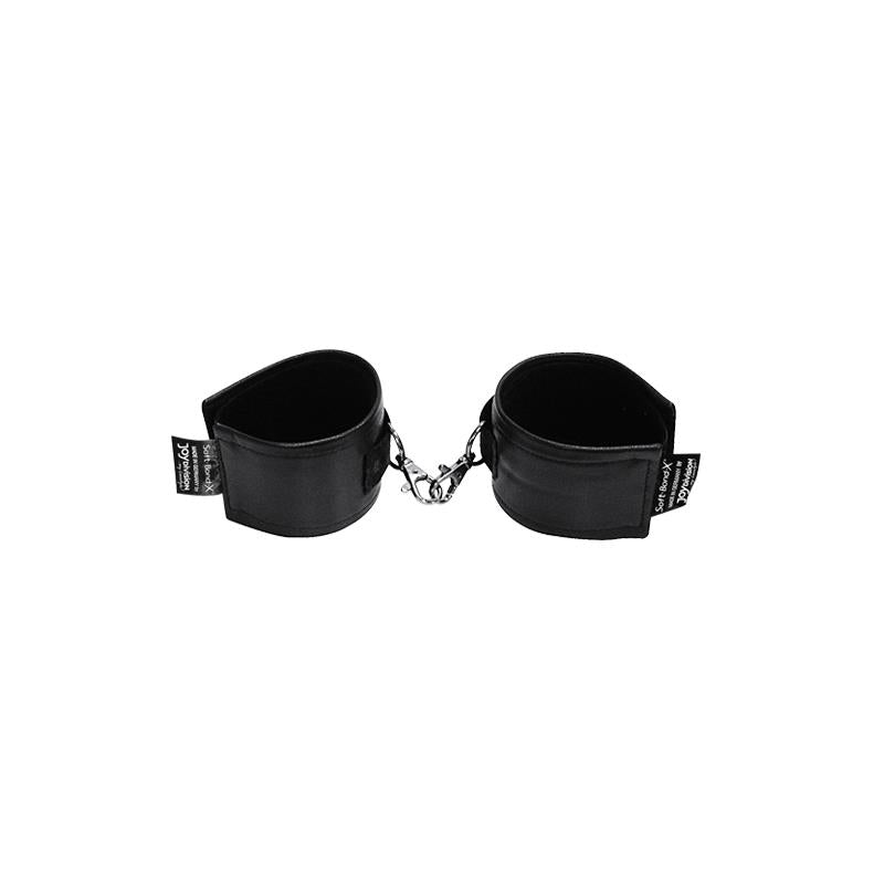 Soft Bond X Leather Handcuffs - Black - UABDSM