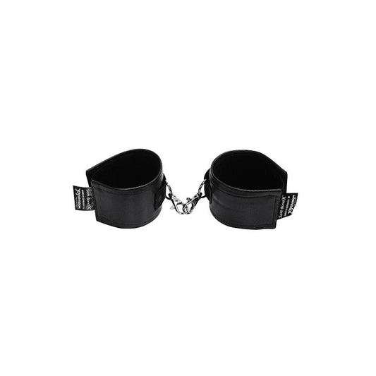 Soft Bond X Leather Handcuffs - Black - UABDSM