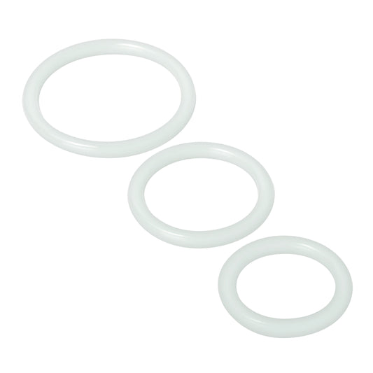 Trinity Silicone Cock Rings Clear - UABDSM