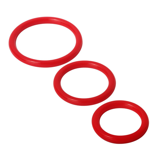 Trinity Silicone Cock Rings Red - UABDSM