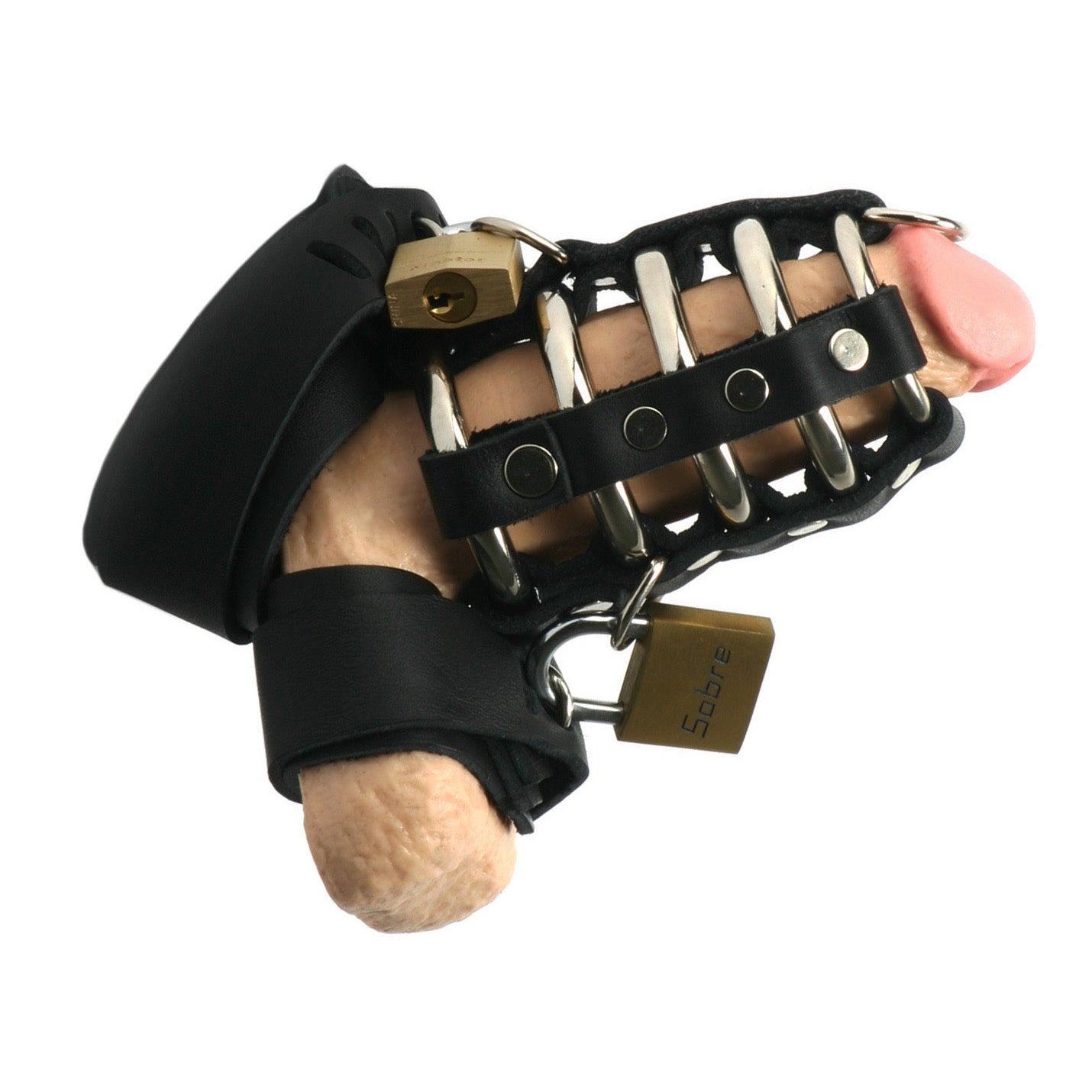 Leviathans Gates of Hell Leather Chastity Cage - UABDSM