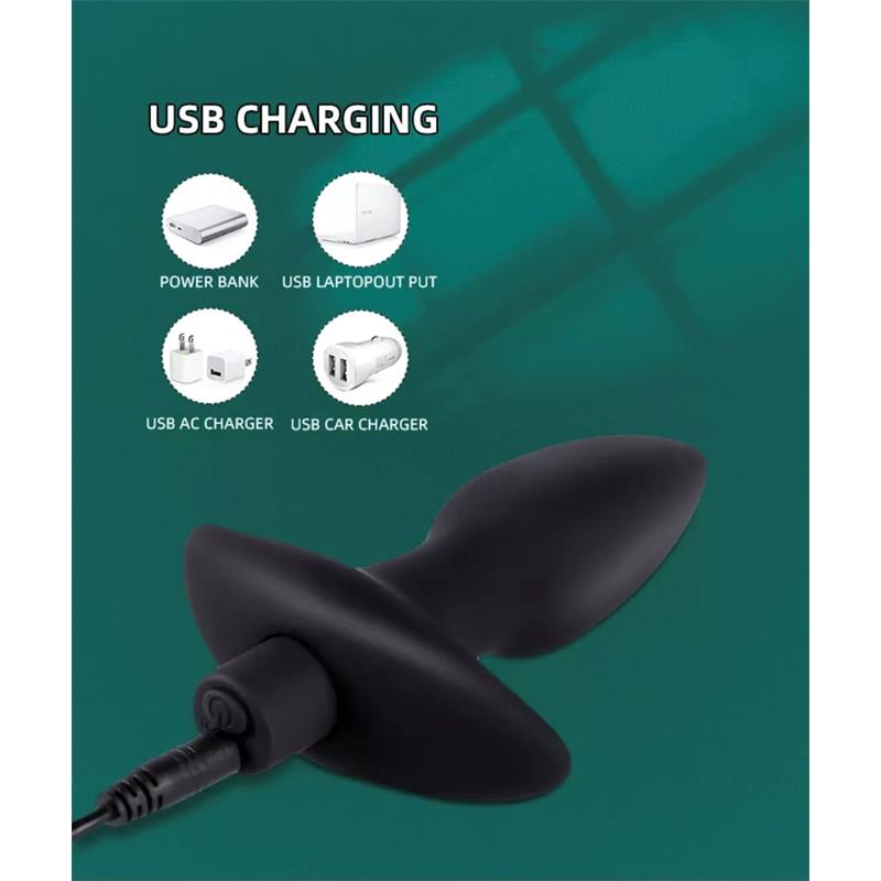 Spear Vibrating Anal Plug USB Silicone - UABDSM