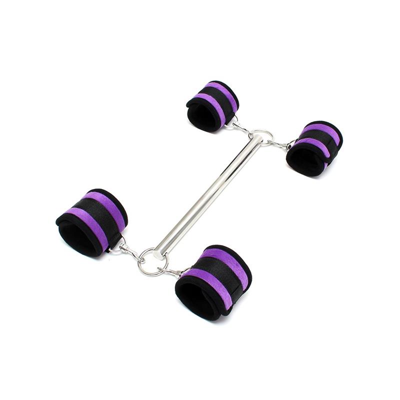 Spreader Bar with Detachable 4 Cuffs Purple - UABDSM