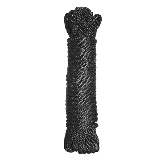 Premium Black Nylon Bondage Rope- 25 Feet - UABDSM