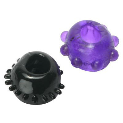 2 Gummy Cock Rings - Purple - 48 Pack - UABDSM