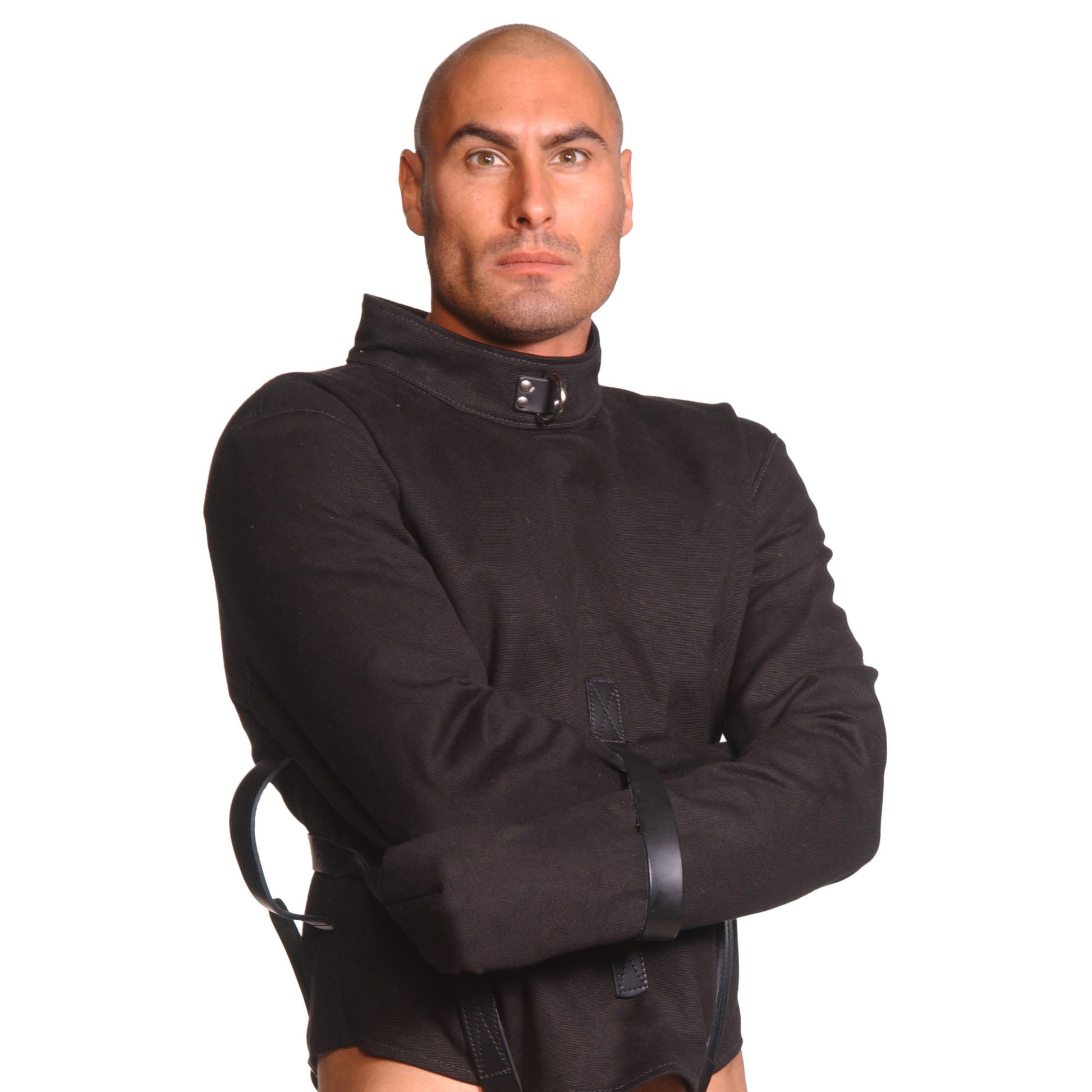 Strict Leather Black Canvas Straitjacket- Large - UABDSM