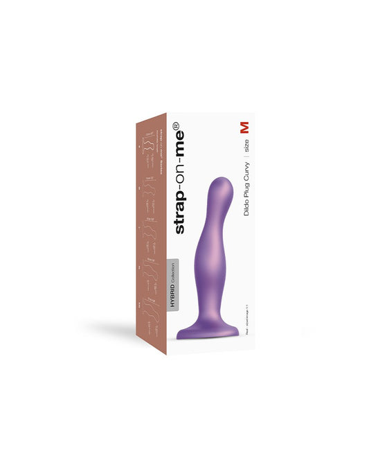 Strap-On-Me - Dildo Plug Curvy Size M - Metallic Purple - UABDSM