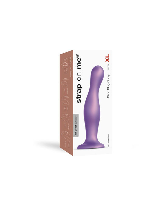 Strap-On-Me - Dildo Plug Curvy Size XL - Metallic Purple - UABDSM