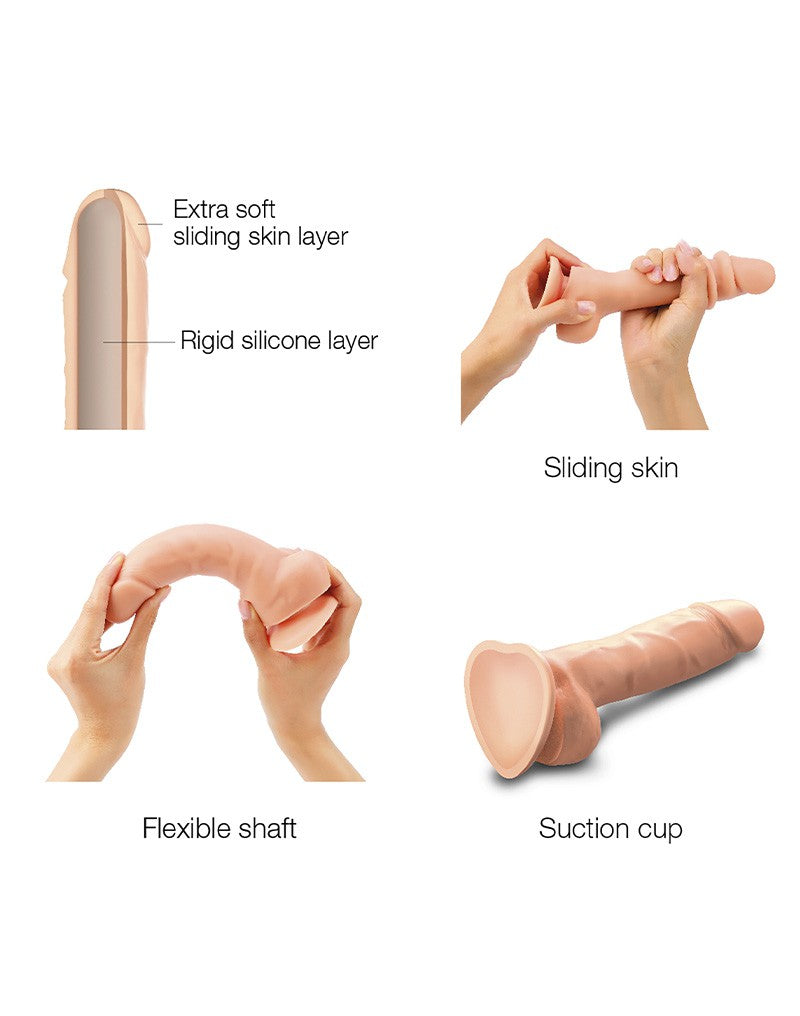 Strap-On-Me - Sliding Skin Realistic Dildo Size L - Nude - UABDSM