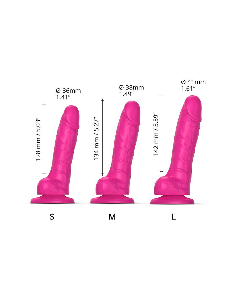 Strap-On-Me - Sliding Skin Realistic Dildo Size M - Pink - UABDSM