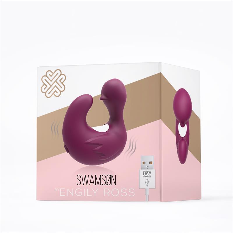 Swamson Stimulating Ring Silicone Rechargable USB Purple - UABDSM