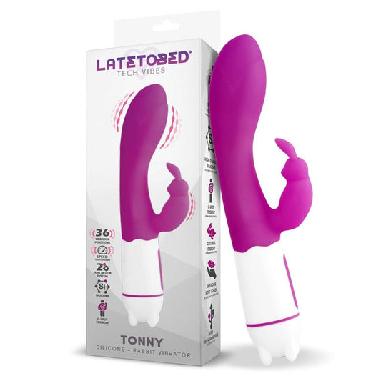 Tonny USB Vibrator G Spot 36 Functions Silicone Purple - UABDSM